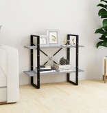 VidaXL Boekenkast met 2 schappen 80x30x70 cm bewerkt hout grijs sonoma