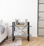 VidaXL Boekenkast met 2 schappen 80x30x70 cm bewerkt hout grijs sonoma