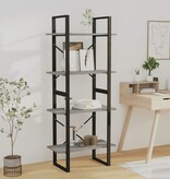 VidaXL Boekenkast 60x30x140 cm bewerkt hout grijs sonoma eikenkleurig