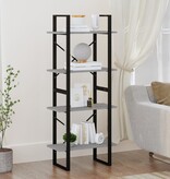 VidaXL Boekenkast 60x30x140 cm bewerkt hout grijs sonoma eikenkleurig