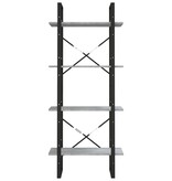 VidaXL Boekenkast 60x30x140 cm bewerkt hout grijs sonoma eikenkleurig