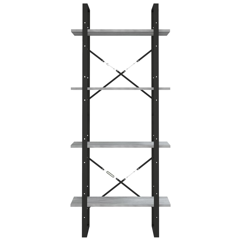 VidaXL Boekenkast 60x30x140 cm bewerkt hout grijs sonoma eikenkleurig