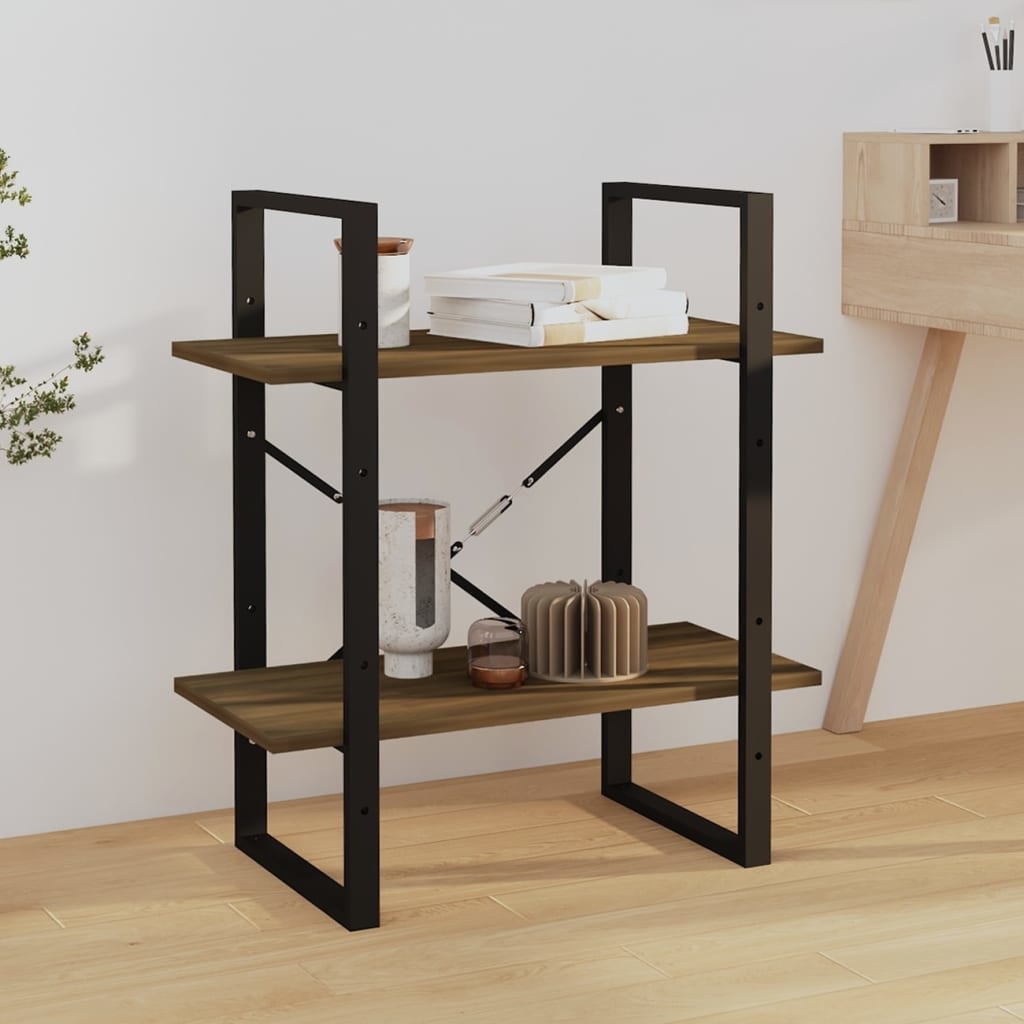 VidaXL Boekenkast 60x30x70 cm bewerkt hout bruineikenkleurig