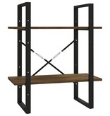 VidaXL Boekenkast 60x30x70 cm bewerkt hout bruineikenkleurig