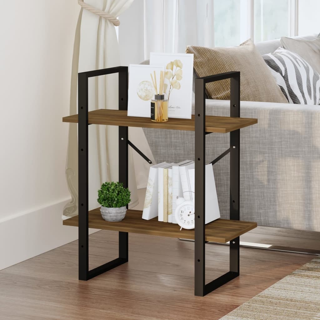 VidaXL Boekenkast 60x30x70 cm bewerkt hout bruineikenkleurig