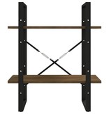 VidaXL Boekenkast 60x30x70 cm bewerkt hout bruineikenkleurig