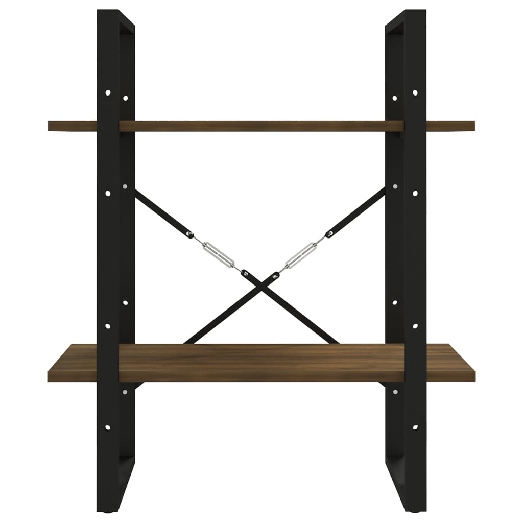VidaXL Boekenkast 60x30x70 cm bewerkt hout bruineikenkleurig
