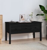 VidaXL Salontafel 102x49x55 cm massief grenenhout zwart