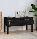 VidaXL Salontafel 102x49x55 cm massief grenenhout zwart
