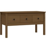 VidaXL Salontafel 102x49x55 cm massief grenenhout honingbruin