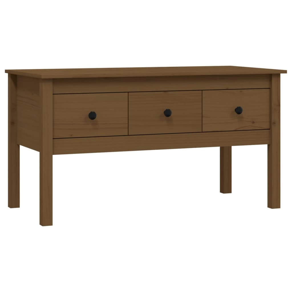 VidaXL Salontafel 102x49x55 cm massief grenenhout honingbruin