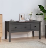VidaXL Salontafel 102x49x55 cm massief grenenhout grijs