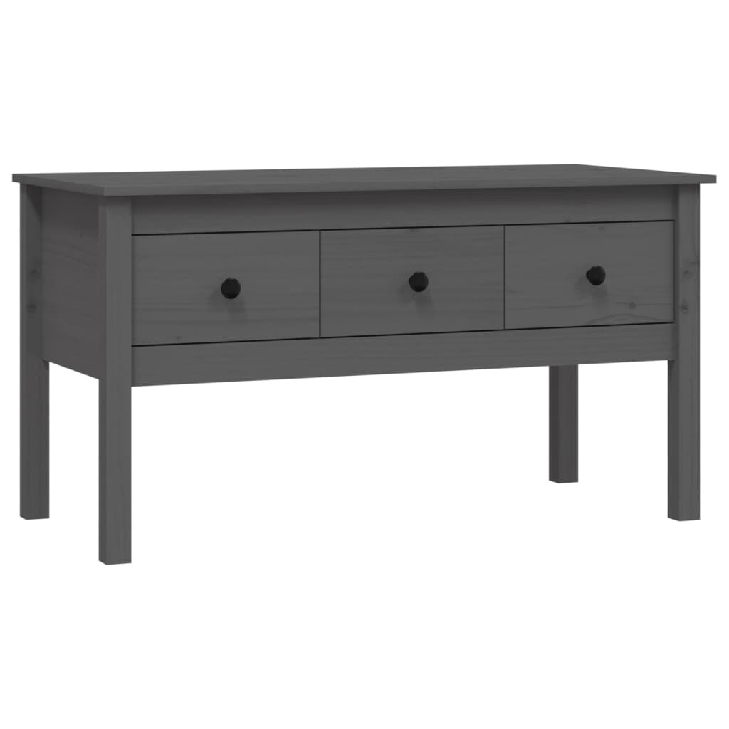 VidaXL Salontafel 102x49x55 cm massief grenenhout grijs