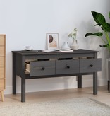 VidaXL Salontafel 102x49x55 cm massief grenenhout grijs