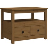 VidaXL Salontafel 71x49x55 cm massief grenenhout honingbruin