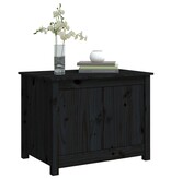 VidaXL Salontafel 71x49x55 cm massief grenenhout zwart