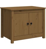 VidaXL Salontafel 71x49x55 cm massief grenenhout honingbruin