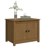 VidaXL Salontafel 71x49x55 cm massief grenenhout honingbruin