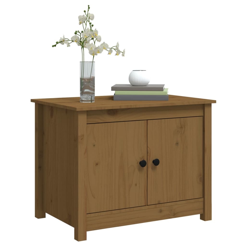 VidaXL Salontafel 71x49x55 cm massief grenenhout honingbruin