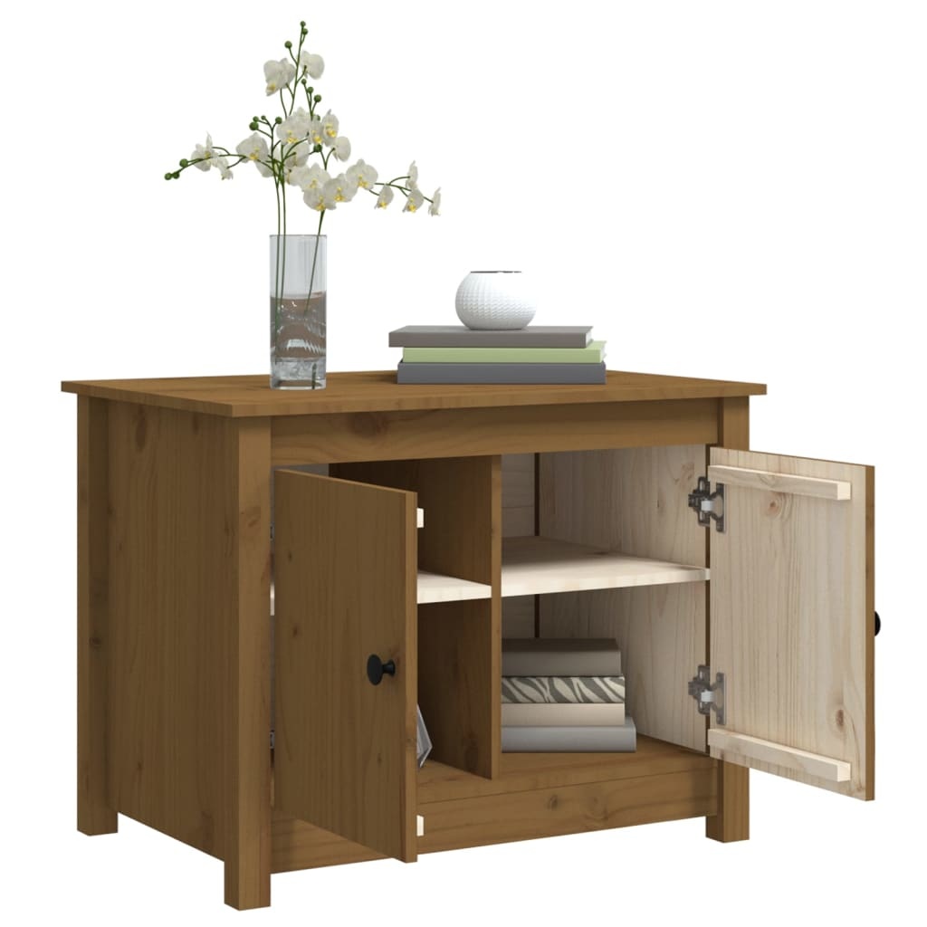 VidaXL Salontafel 71x49x55 cm massief grenenhout honingbruin