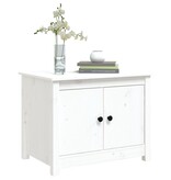 VidaXL Salontafel 71x49x55 cm massief grenenhout wit