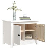 VidaXL Salontafel 71x49x55 cm massief grenenhout wit