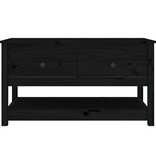 VidaXL Salontafel 102x49x55 cm massief grenenhout zwart