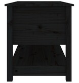 VidaXL Salontafel 102x49x55 cm massief grenenhout zwart
