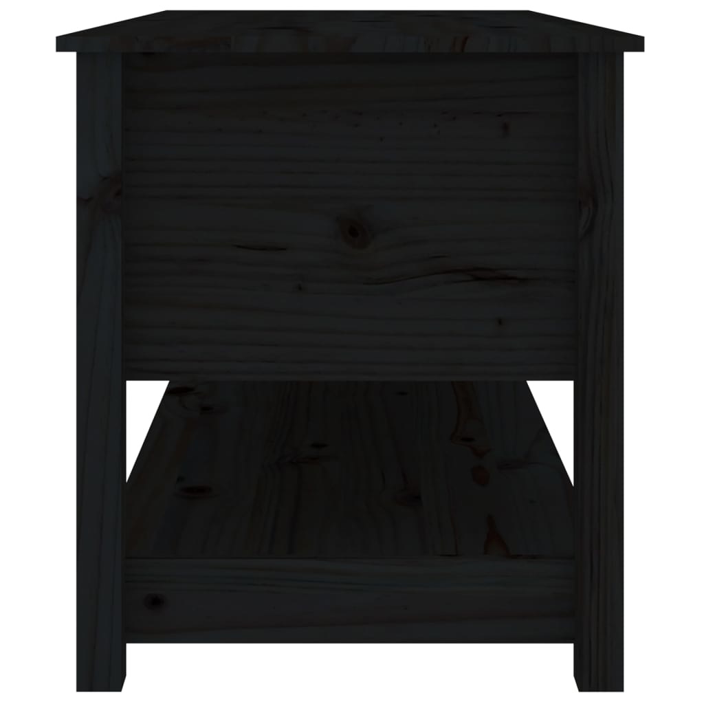VidaXL Salontafel 102x49x55 cm massief grenenhout zwart