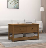 VidaXL Salontafel 102x49x55 cm massief grenenhout honingbruin