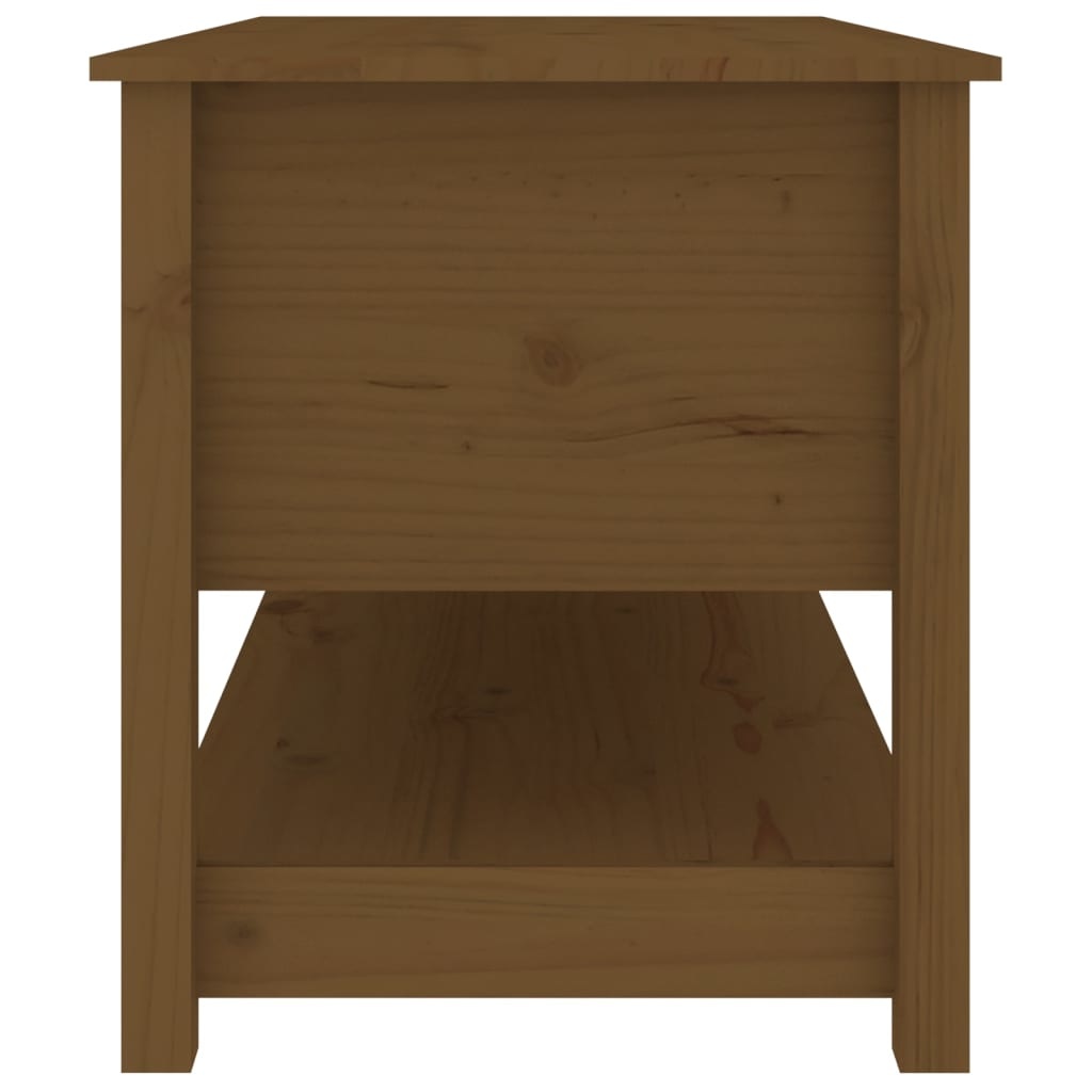 VidaXL Salontafel 102x49x55 cm massief grenenhout honingbruin