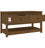 VidaXL Salontafel 102x49x55 cm massief grenenhout honingbruin