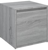 vidaXL Opbergbox met lade 40,5x40x40 cm bewerkt hout grijs sonoma eik