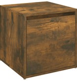 vidaXL Opbergbox met lade 40,5x40x40 cm bewerkt hout gerookt eiken