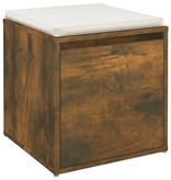 vidaXL Opbergbox met lade 40,5x40x40 cm bewerkt hout gerookt eiken