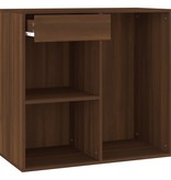 vidaXL Cosmeticakast 80x40x75 cm bewerkt hout bruineikenkleurig