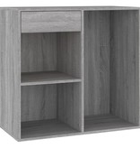 vidaXL Cosmeticakast 80x40x75 cm bewerkt hout grijs sonoma eikenkleur