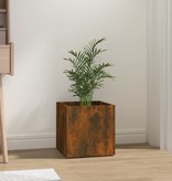 VidaXL Plantenbak 40x40x40 cm bewerkt hout gerookt eikenkleurig