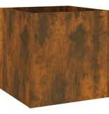 VidaXL Plantenbak 40x40x40 cm bewerkt hout gerookt eikenkleurig