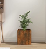 VidaXL Plantenbak 40x40x40 cm bewerkt hout gerookt eikenkleurig