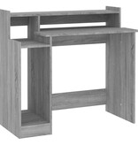 VidaXL Bureau met LED-verlichting 97x90x45 cm hout grijs sonoma eiken