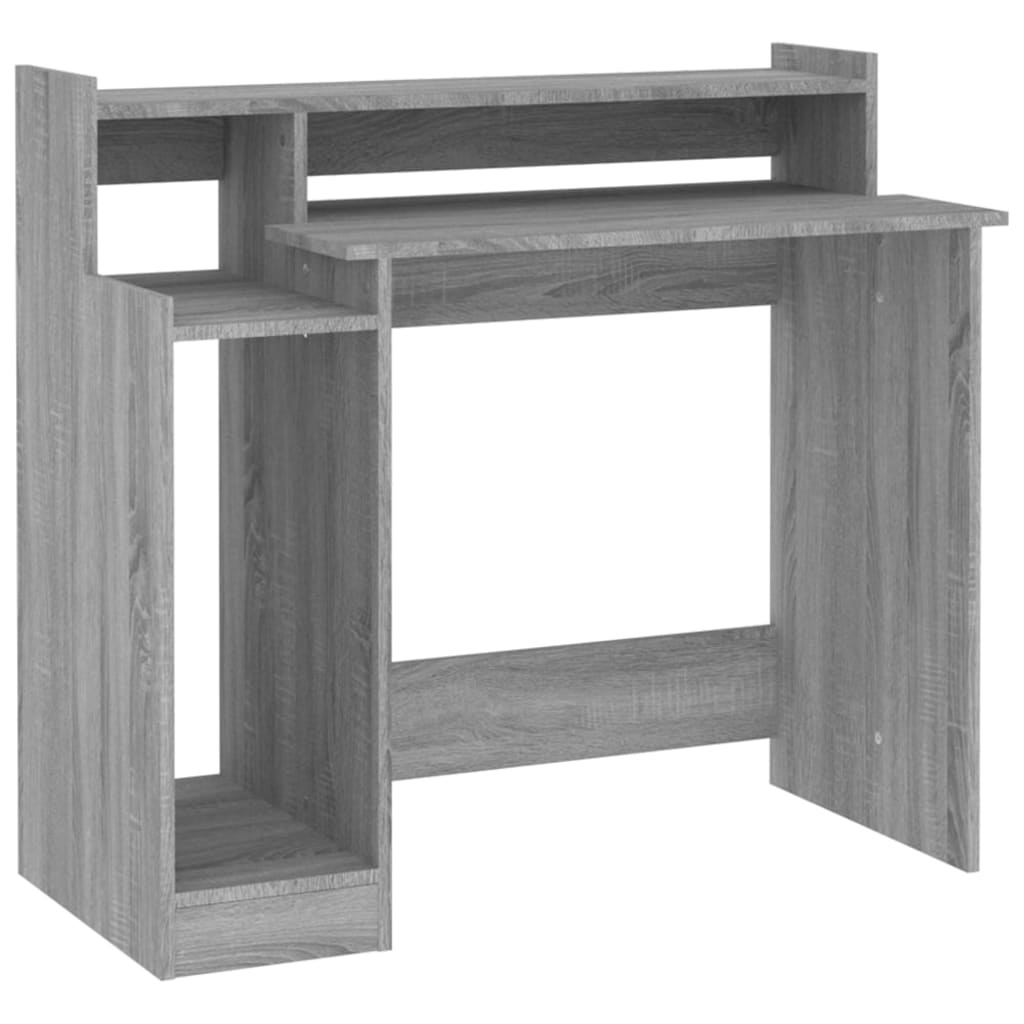 VidaXL Bureau met LED-verlichting 97x90x45 cm hout grijs sonoma eiken