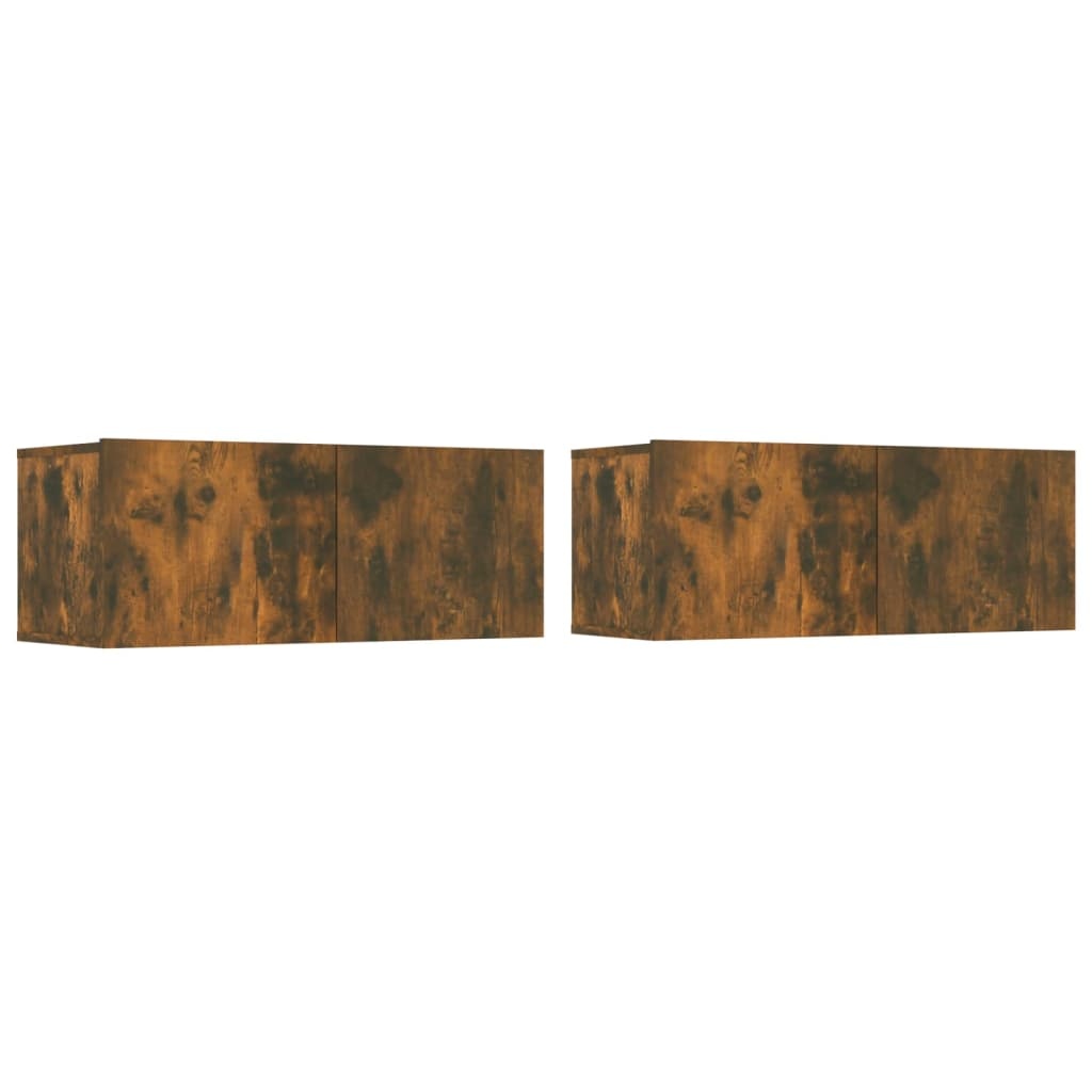 VidaXL Tv-meubelen 2 st 80x30x30 cm bewerkt hout gerookt eikenkleurig
