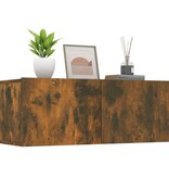 VidaXL Tv-meubelen 2 st 80x30x30 cm bewerkt hout gerookt eikenkleurig