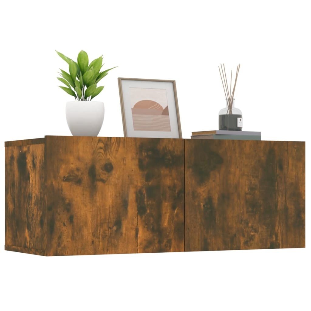 VidaXL Tv-meubelen 2 st 80x30x30 cm bewerkt hout gerookt eikenkleurig