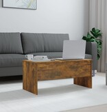 VidaXL Salontafel 102x50,5x46,5 cm bewerkt hout gerookt eikenkleurig