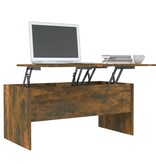 VidaXL Salontafel 102x50,5x46,5 cm bewerkt hout gerookt eikenkleurig