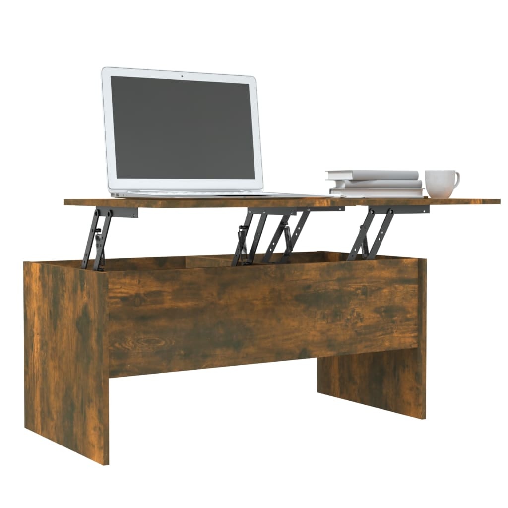 VidaXL Salontafel 102x50,5x46,5 cm bewerkt hout gerookt eikenkleurig