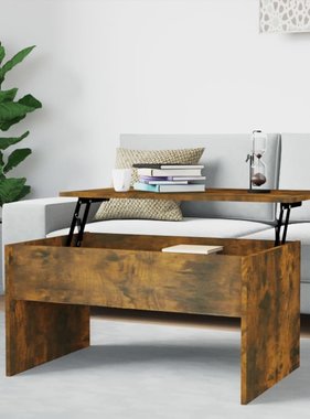 VidaXL Salontafel 80x50,5x52,5 cm bewerkt hout gerookt eikenkleurig
