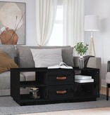 VidaXL Salontafel 100x50x41 cm massief grenenhout zwart